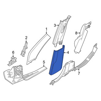 Dodge OE - Left Lower Door Pillar Post Trim Set
