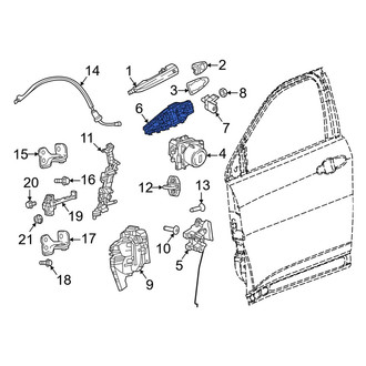 Dodge OE - Front Right Exterior Door Handle Base