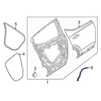 Dodge OE - Rear Left Door Shell Seal