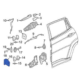Dodge OE - Rear Left Lower Door Hinge Reinforcement