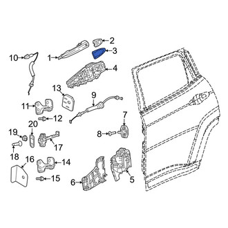 Dodge OE - Rear Exterior Door Handle Cover Gasket