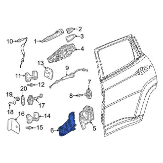 Dodge OE - Rear Right Door Latch Bracket