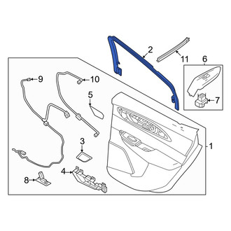 Dodge OE - Rear Left Door Window Molding