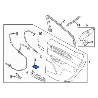Dodge OE - Rear Left Door Panel Insert