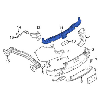 Dodge OE - Rear Center Bumper Cover Bracket