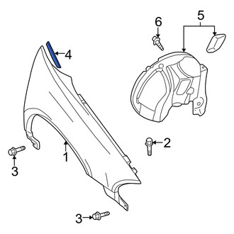 Dodge OE - Front Left Fender Molding