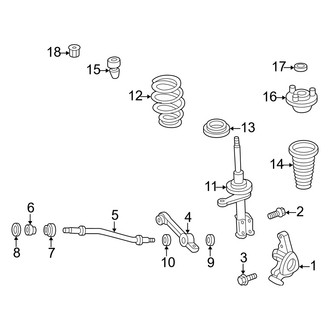 Dodge OE - Front Suspension - Suspension Components (Base / ES / R/T)