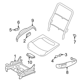 Dodge OE - Seats & Tracks - Tracks & Components (Power Seat), (Base)