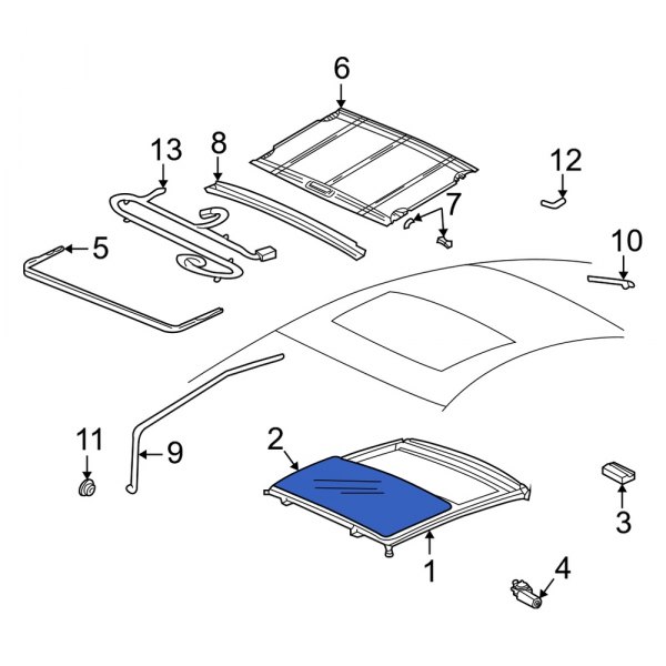 Sunroof Glass