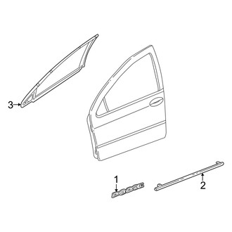 Dodge OE - Front Door - Exterior Trim (USA Only)