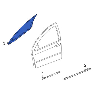 Dodge OE - Front Right Door Window Molding