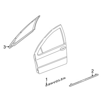 Dodge OE - Front Door - Exterior Trim (Canada Only)