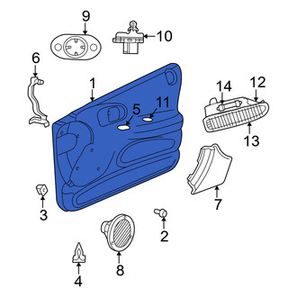 Dodge OE - Rear Left Outer Door Outer Panel