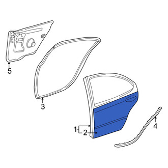 Dodge OE - Rear Left Outer Door Outer Panel