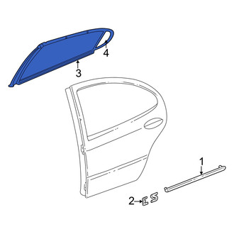 Dodge OE - Rear Left Door Window Molding