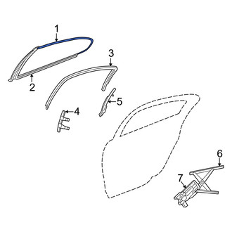 Dodge OE - Front Left Door Glass