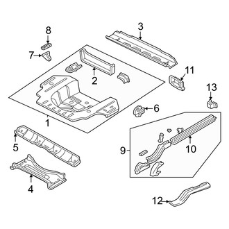 Dodge OE - Rear Body & Floor - Rear Floor & Rails