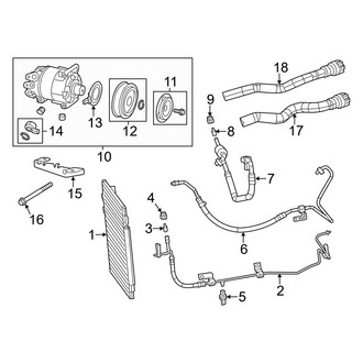 Dodge OE - Air Conditioner & Heater - Condenser, Compressor & Lines (1.4L)