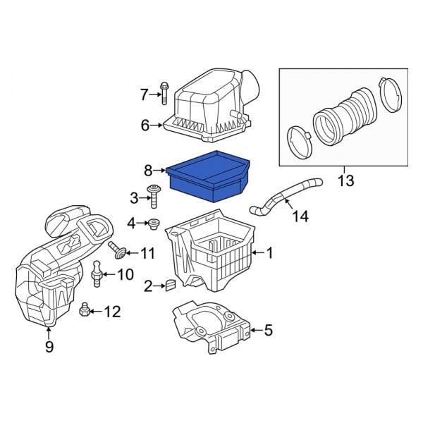 Dodge OE 4627127AB - Air Filter