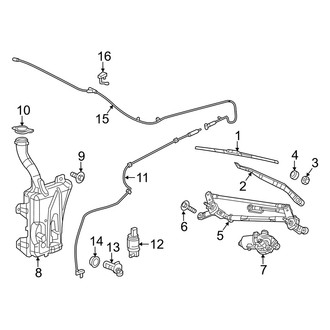 Dodge OE - Windshield - Wiper & Washer Components (Aero / GT / Limited / SE / SXT / SXT Sport)