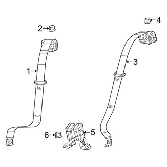 Dodge OE - Restraint Systems - Rear Seat Belts