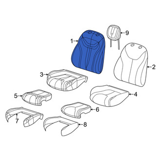 Dodge OE - Front Left Seat Back Cushion Cover