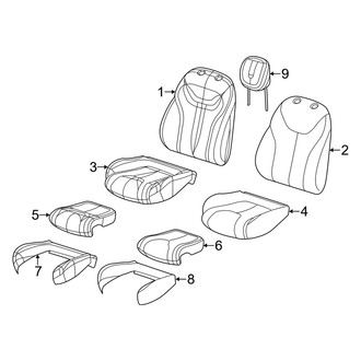 Dodge OE - Seats & Tracks - Front Seat Components (Premium Cloth Seats (C7))