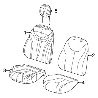 Dodge OE - Seats & Tracks - Front Seat Components (Leather Seats (YL))