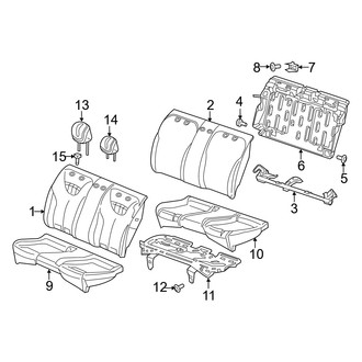 Dodge OE - Seats & Tracks - Rear Seat Components (Cloth Seat (B7) Bench)