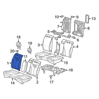 Dodge OE - Rear Right Seat Back Cushion Cover