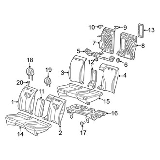 Dodge OE - Seats & Tracks - Rear Seat Components (Premium Leather Seat (EL))