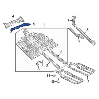 Dodge OE - Rear Floor Pan Crossmember