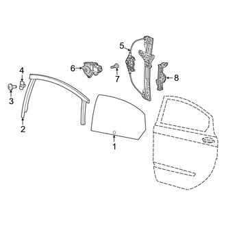 Dodge OE - Rear Door - Glass & Hardware