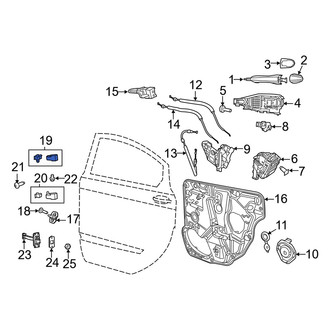 Dodge OE - Rear Left Upper Door Hinge