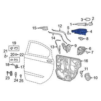 Dodge OE - Rear Right Exterior Door Handle Base