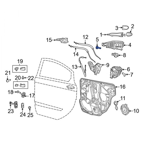 Exterior Door Handle Base Bolt