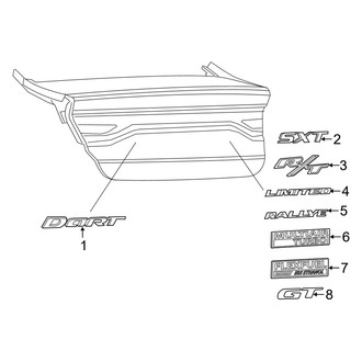 Dodge OE - Trunk Lid - Exterior Trim