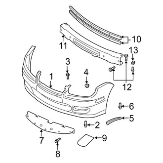 Dodge OE - Front Bumper & Grille - Bumper & Components (R/T / SE / SXT)
