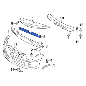 Dodge OE - Front Radiator Support Air Deflector
