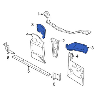 Dodge OE - Front Right Upper Radiator Support Side Panel