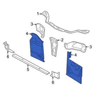 Dodge OE - Front Right Lower Radiator Support Side Panel