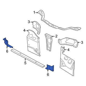 Dodge OE - Left Radiator Support Tie Bar Bracket