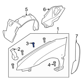 Dodge OE - Radiator Support Side Panel Bolt