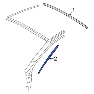 Dodge OE - Front Left Windshield Molding