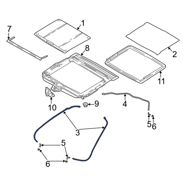 Dodge OE 5008320AB Front Sunroof Drain Hose