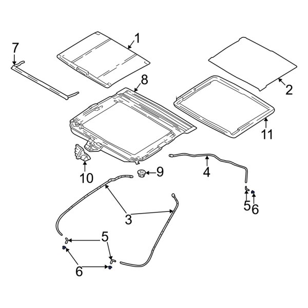 Dodge OE 5008322AA Sunroof Drain Hose Grommet