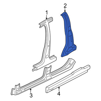 Dodge OE - Left Inner Body B-Pillar Reinforcement