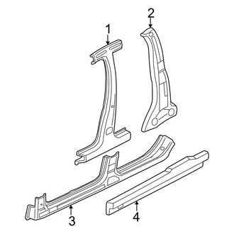 Dodge OE - Pillars, Rocker & Floor - Center Pillar & Rocker