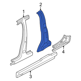 Dodge OE - Left Inner Body B-Pillar Reinforcement