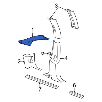 Dodge OE - Left Body A-Pillar Trim Panel